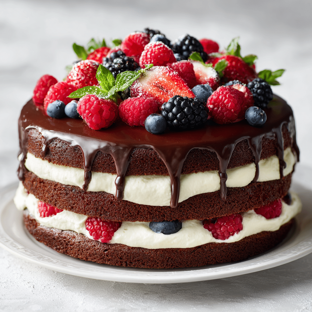 Chocolate Ganache Cake Recipe - Recipe Image