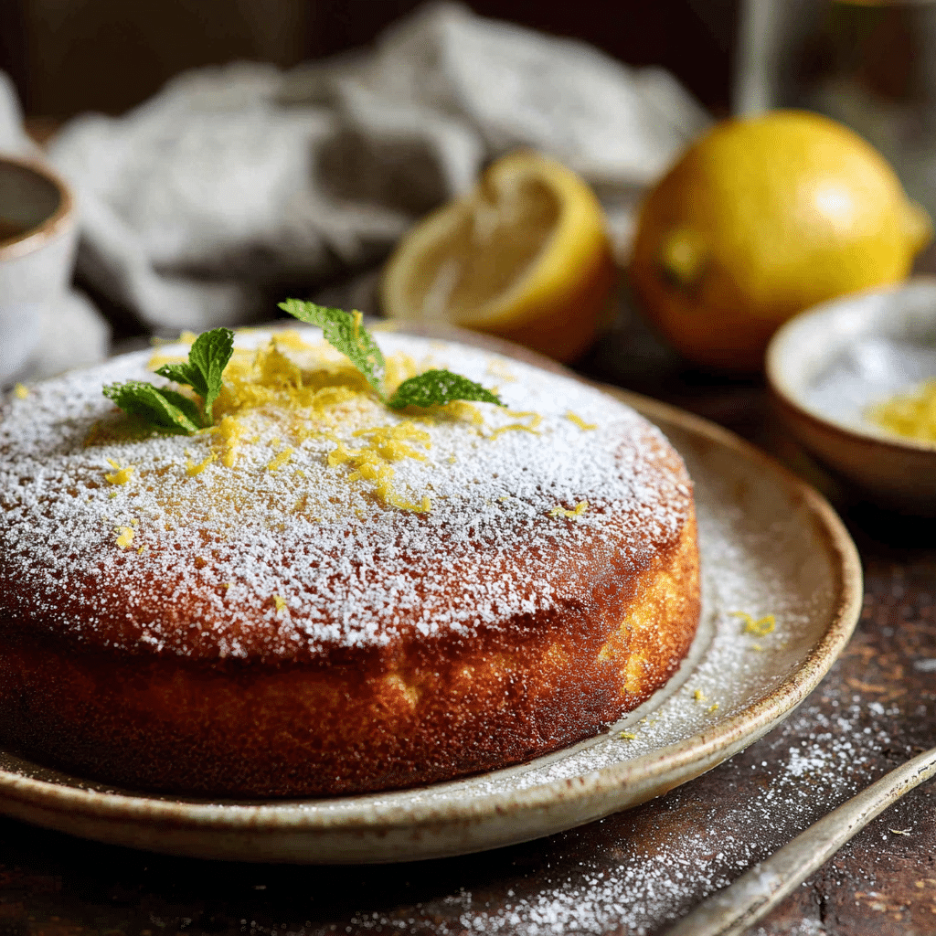 Lemon Yogurt Olive Oil Cake Recipe - Recipe Image