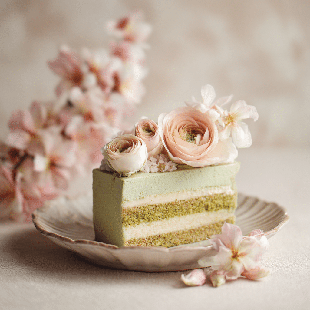 Pistachio Rose Cake Recipe - Recipe Image
