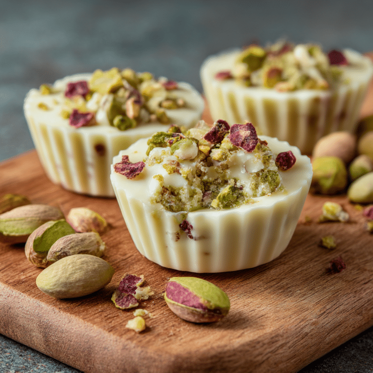Pistachio White Chocolate Mini Cups Recipe