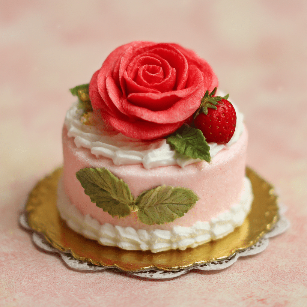 Strawberry Rose Mini cake Recipe