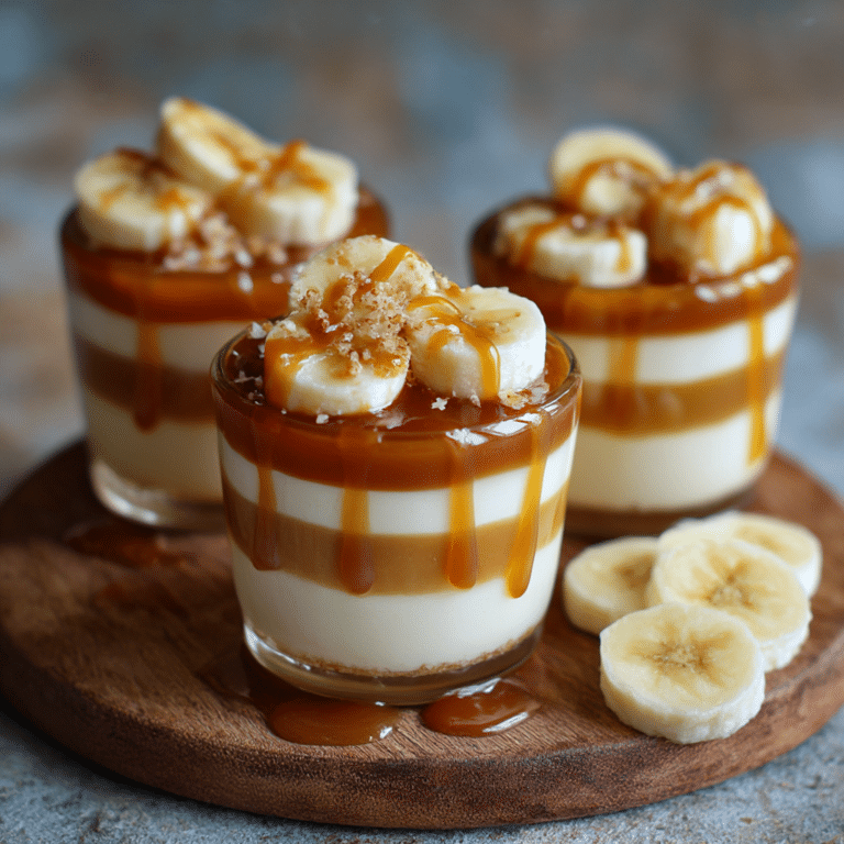 Caramel Banana with milk vanilla Mini Cups Recipe