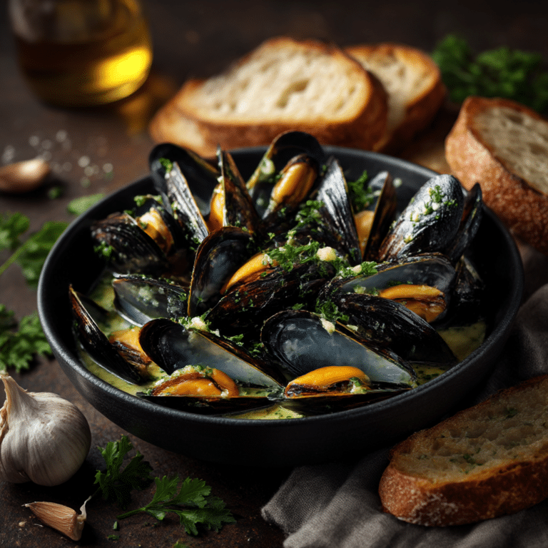 Garlic Butter Mussels Recipe