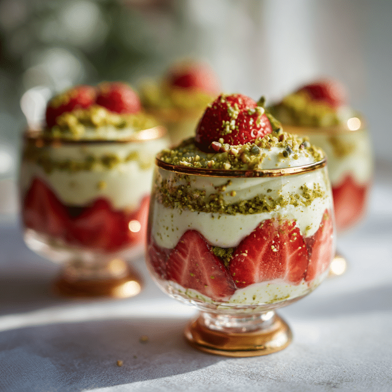 Pistachio Strawberry Dessert Cups Recipe