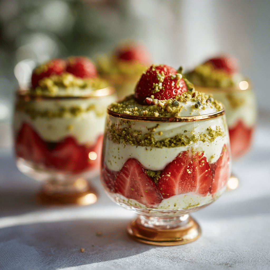 Pistachio Strawberry Dessert Cups Recipe