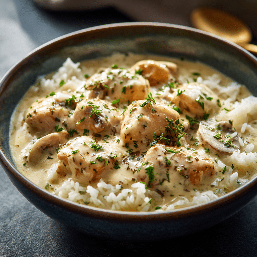 Creamy Chicken Rice Bowl Recipe