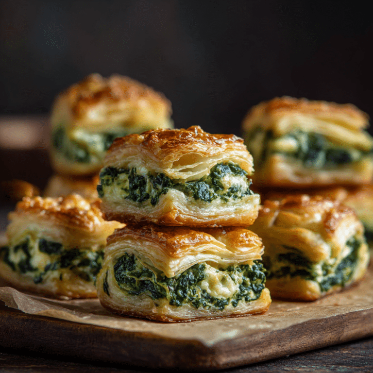 Cheesy Spinach Puff Pastry Bites Recipe