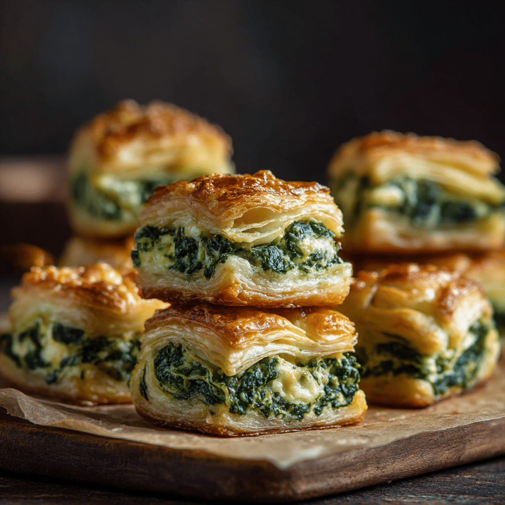 Cheesy Spinach Puff Pastry Bites Recipe