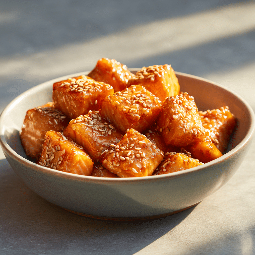 Crispy Salmon Bites with Honey Glaze Recipe