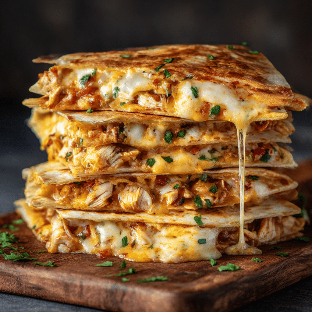 Cheesy Chicken Quesadilla Stack Recipe