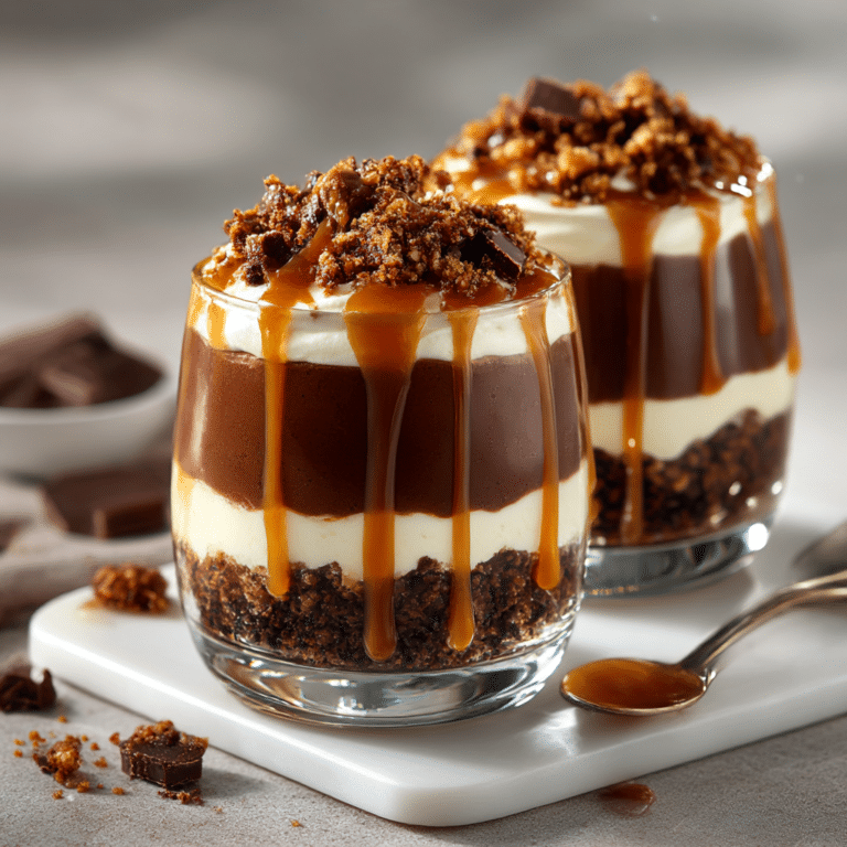 Chocolate Caramel Crunch Dessert Cups Recipe