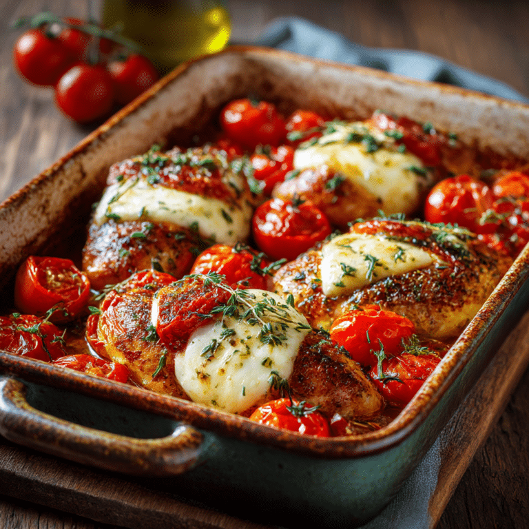 Baked Chicken with Mozzarella & Tomatoes Recipe