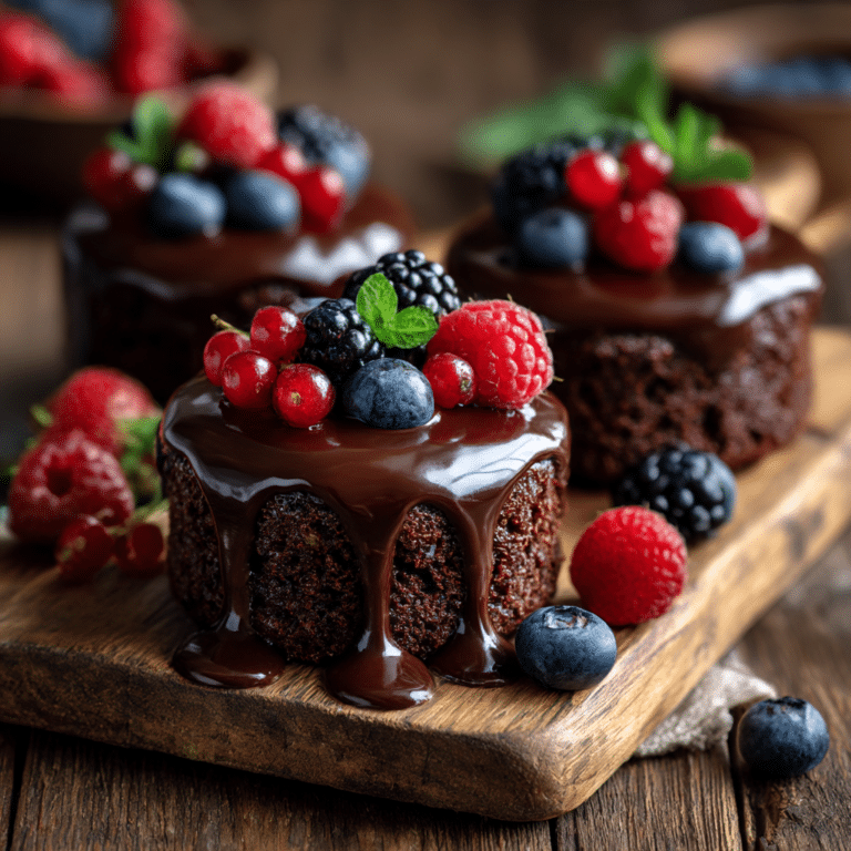 Mini Chocolate Fudge Cakes Recipe