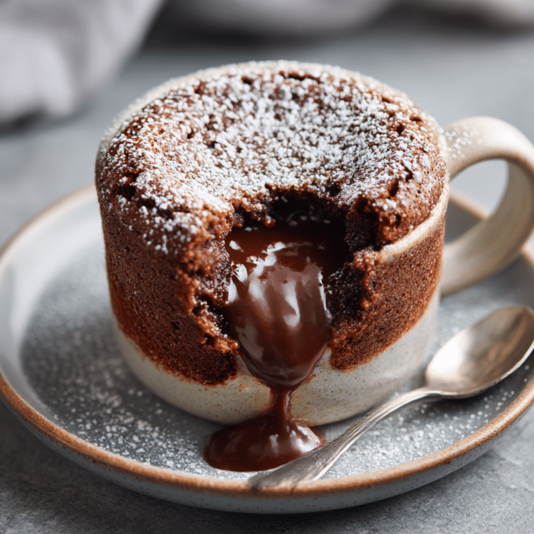 Nutella Lava Mug Cake Recipe
