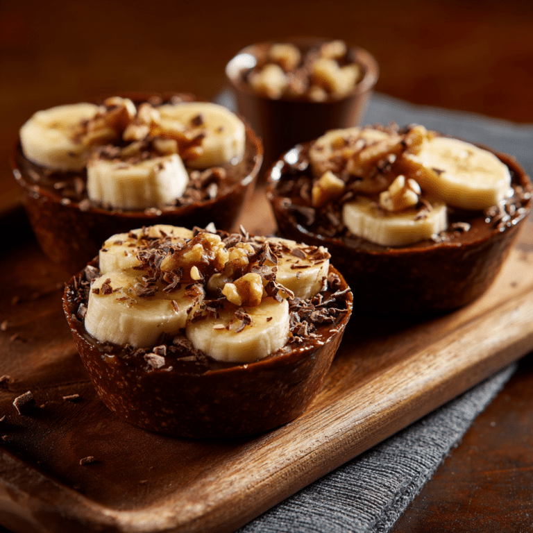 Baked Chocolate Banana Cups: Warm Cocoa Sweetness Recipe