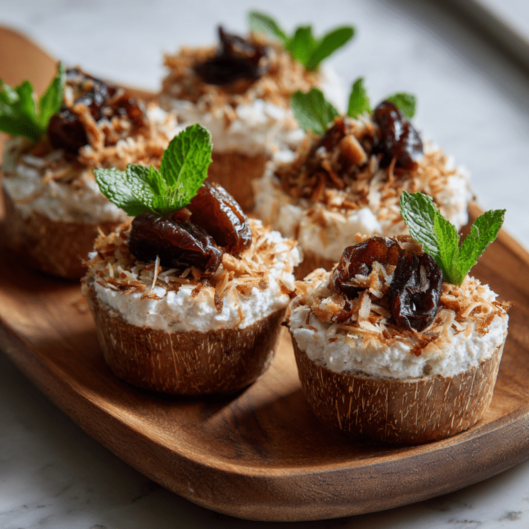 Coconut Date Dessert Cups: Soft Tropical Sweetness Recipe
