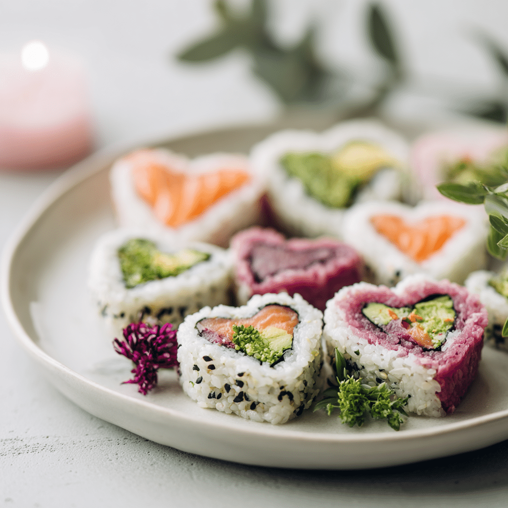 Valentine’s Day Sushi Rolls Recipe