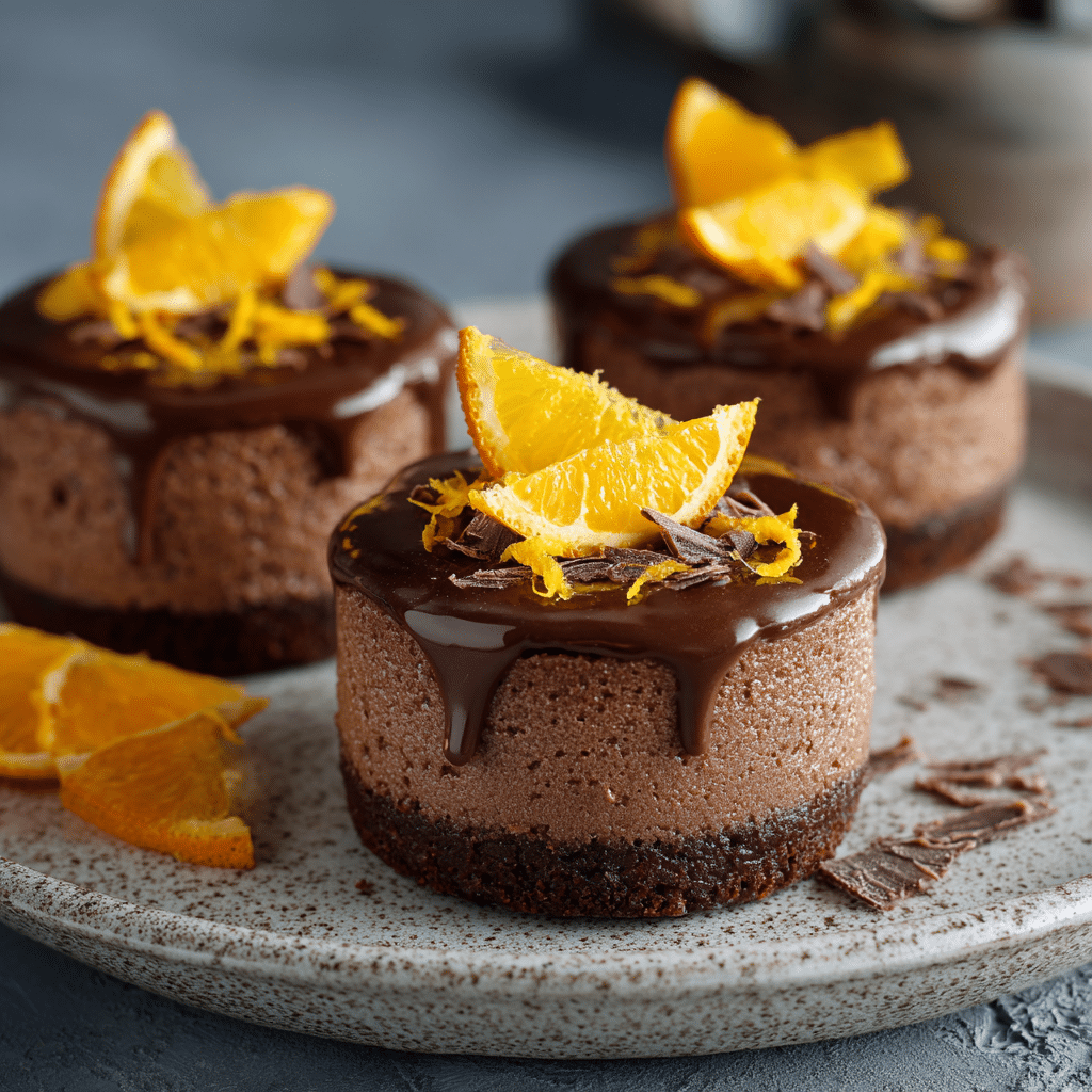 Mini Chocolate Orange Cheesecakes Recipe - Recipe Image