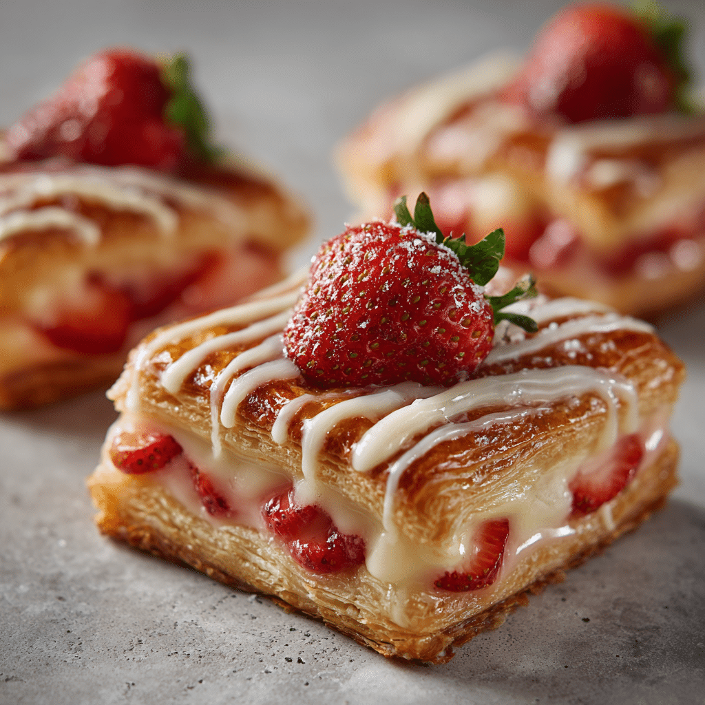 Vegan Strawberry Cream Danish Recipe - Recipe Image