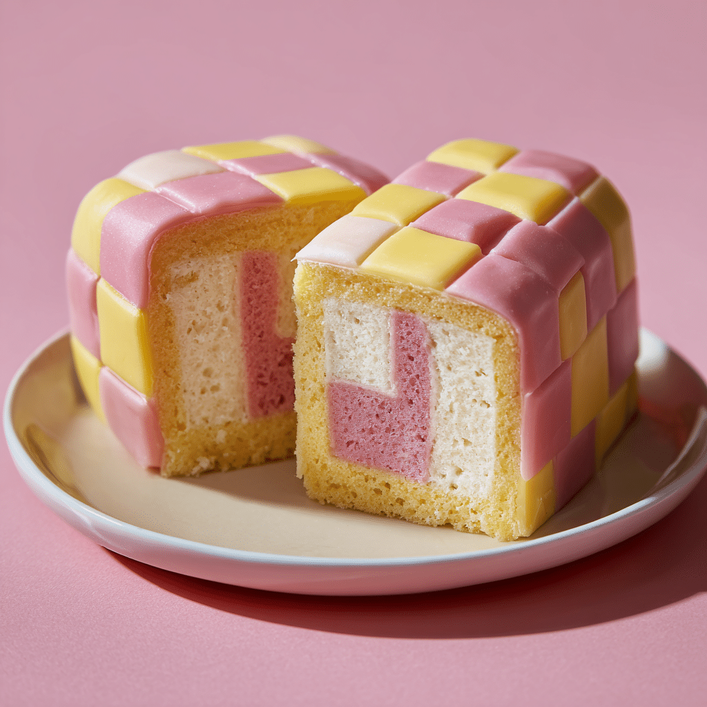 Vegan Battenberg Cake Recipe - Recipe Image