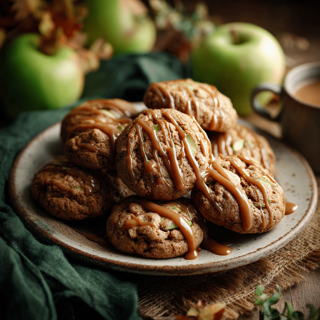 Vegan Caramel Apple Cookies Recipe - Recipe Image
