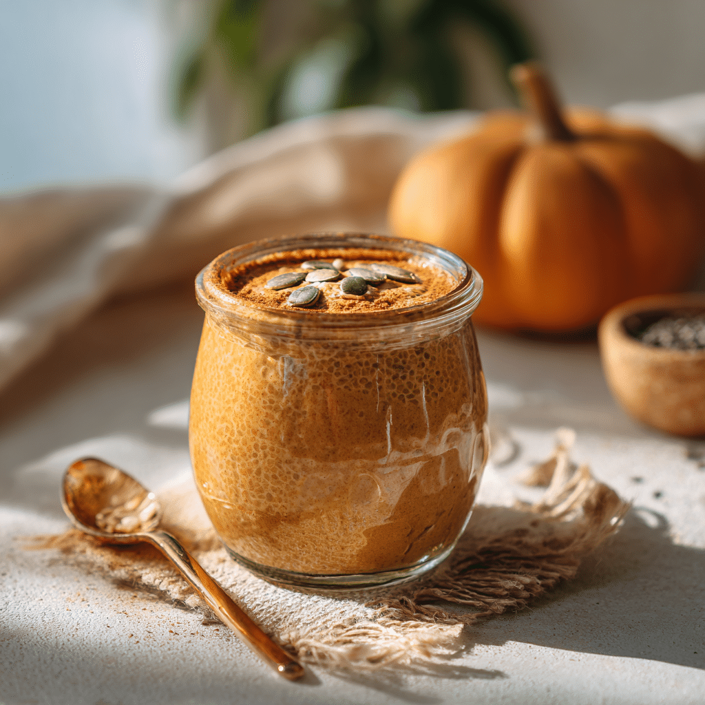 Indulge in Creamy Pumpkin Chia Pudding: Healthy & Delicious Recipe - Recipe Image