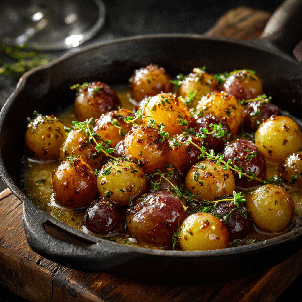 Brown Butter Grape Skillet Dessert Recipe - Recipe Image