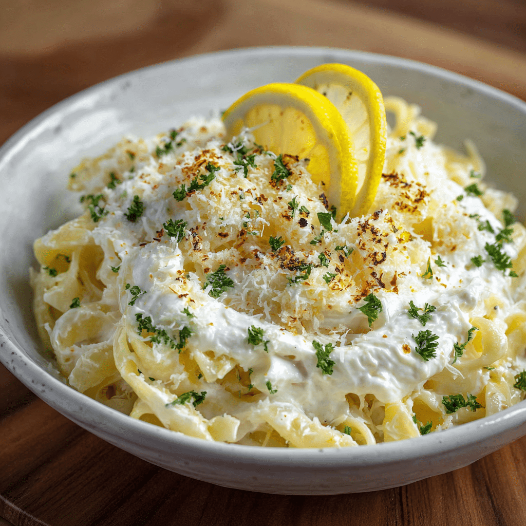 Whipped Cottage Cheese Lemon Pasta Recipe - Recipe Image