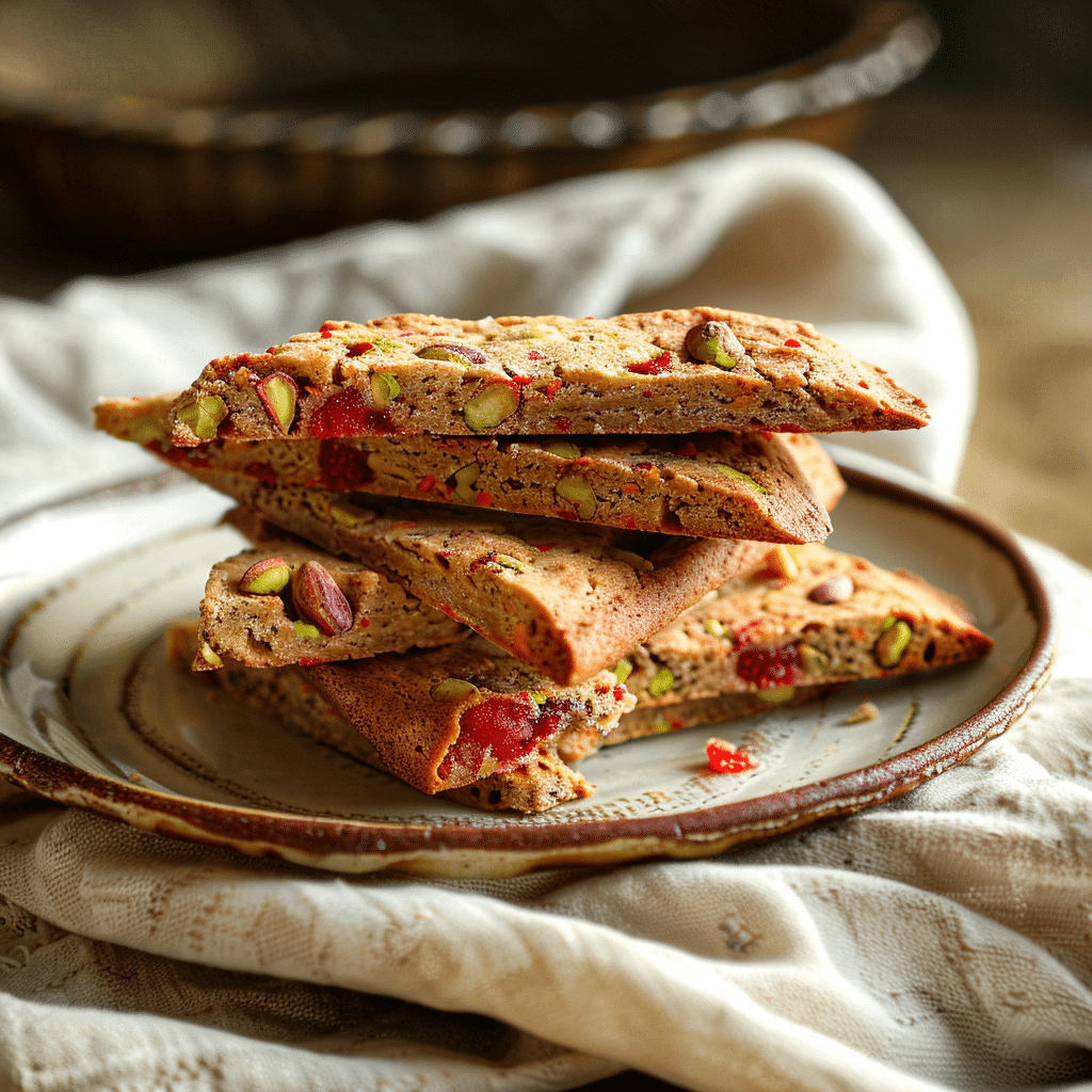Pistachio Strawberry Breakfast Biscotti Recipe - Recipe Image