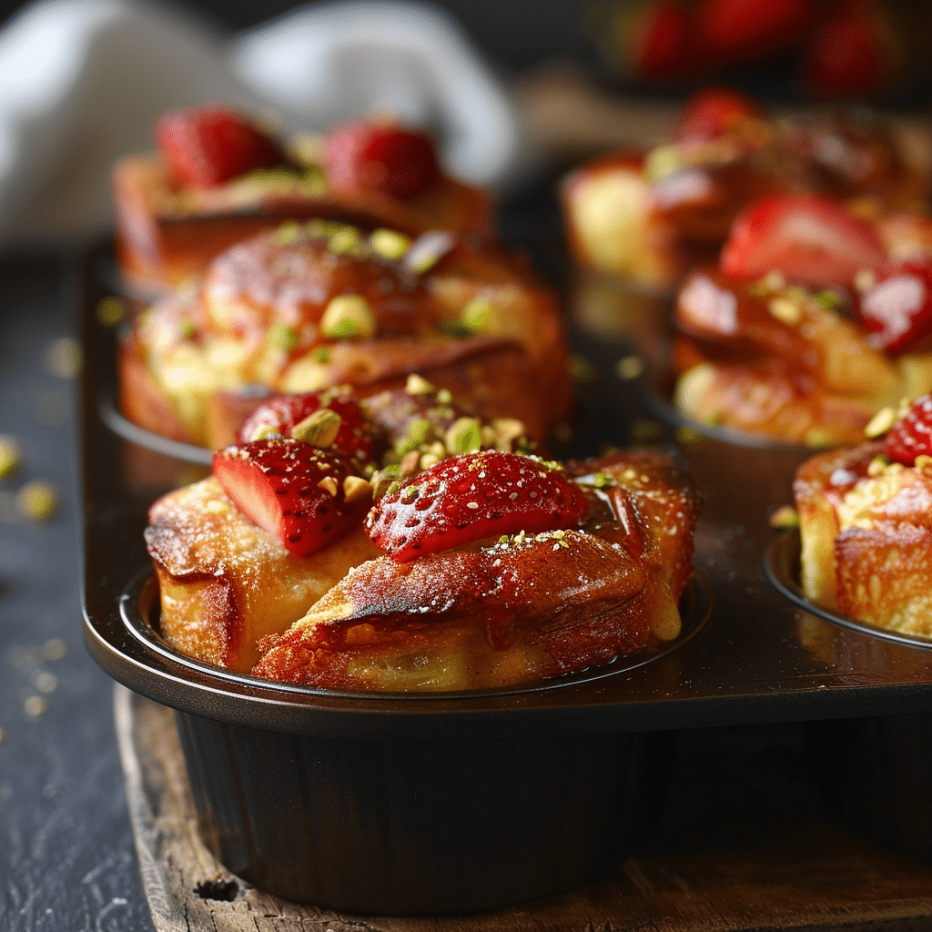 Creamy Pistachio Strawberry Icebox Breakfast Cake Recipe - Recipe Image