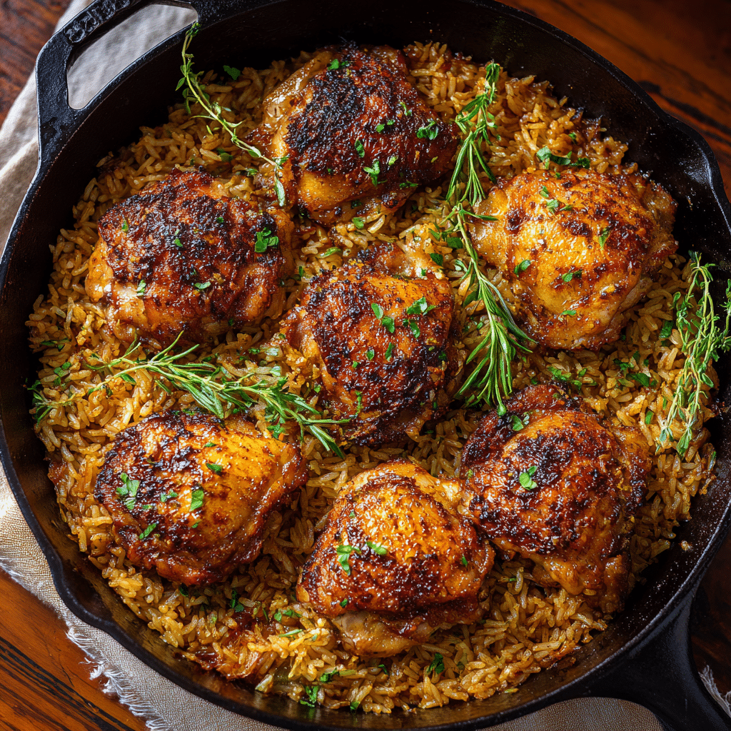 One-Pan Chicken & Rice Comfort Recipe - Recipe Image