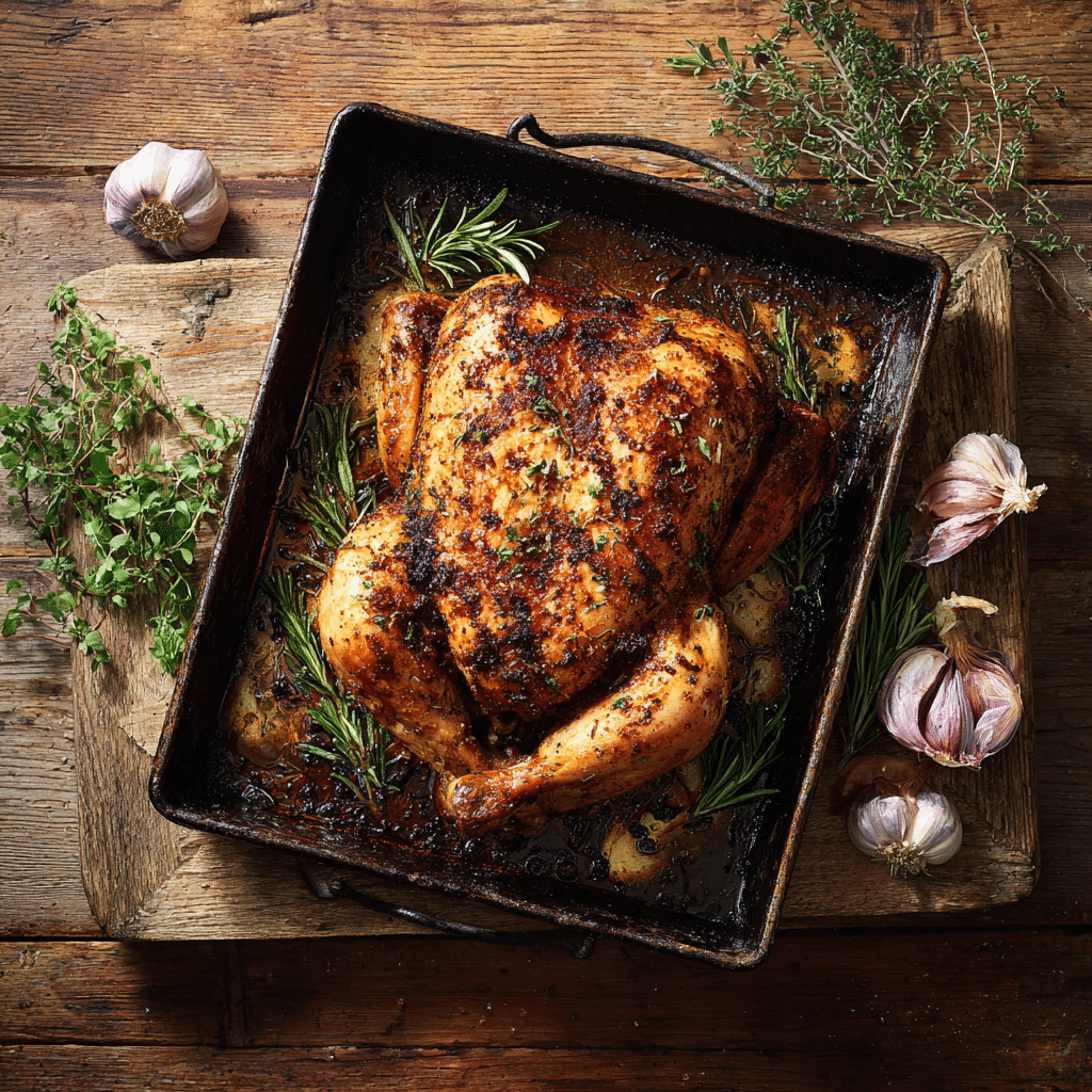 Simple Oven Roasted Chicken Recipe - Recipe Image