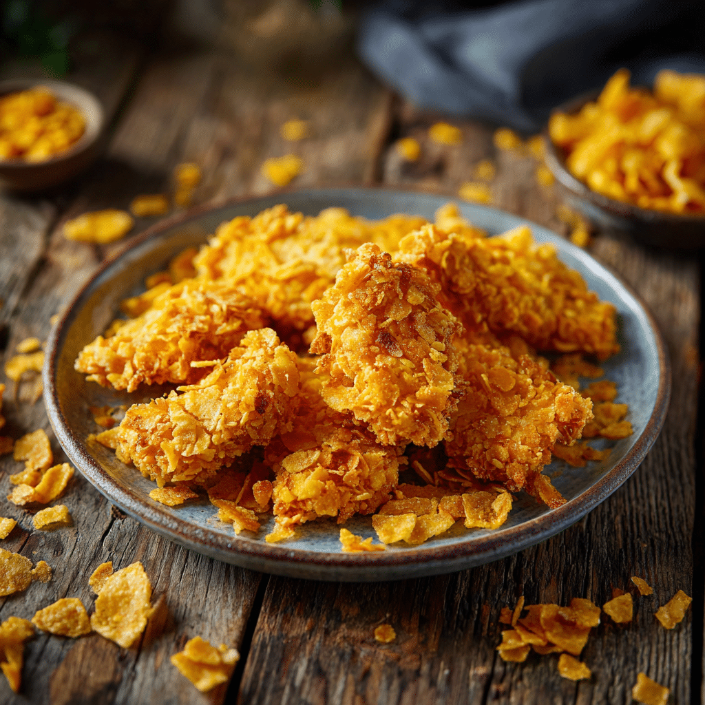 Simple Crispy Cornflake Chicken Recipe - Recipe Image