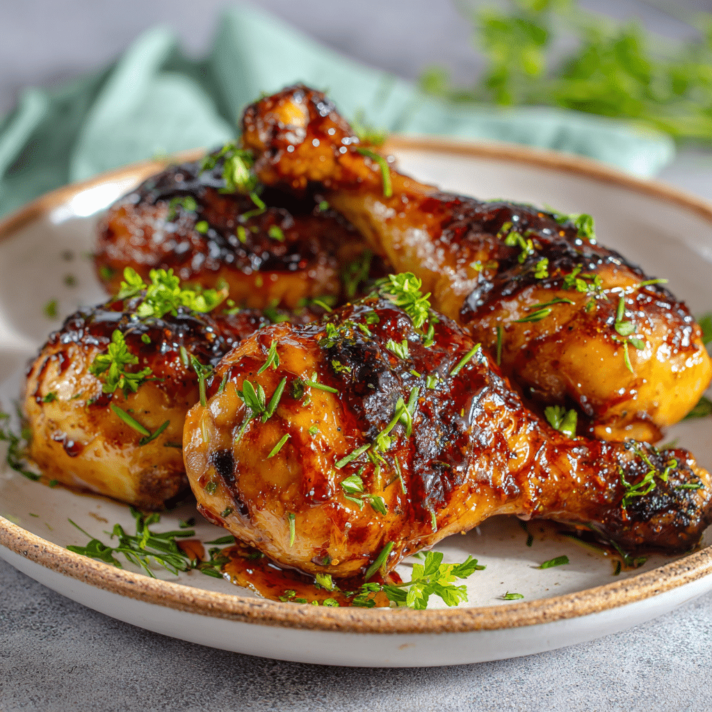 Simple BBQ Honey Chicken Drumsticks Recipe - Recipe Image