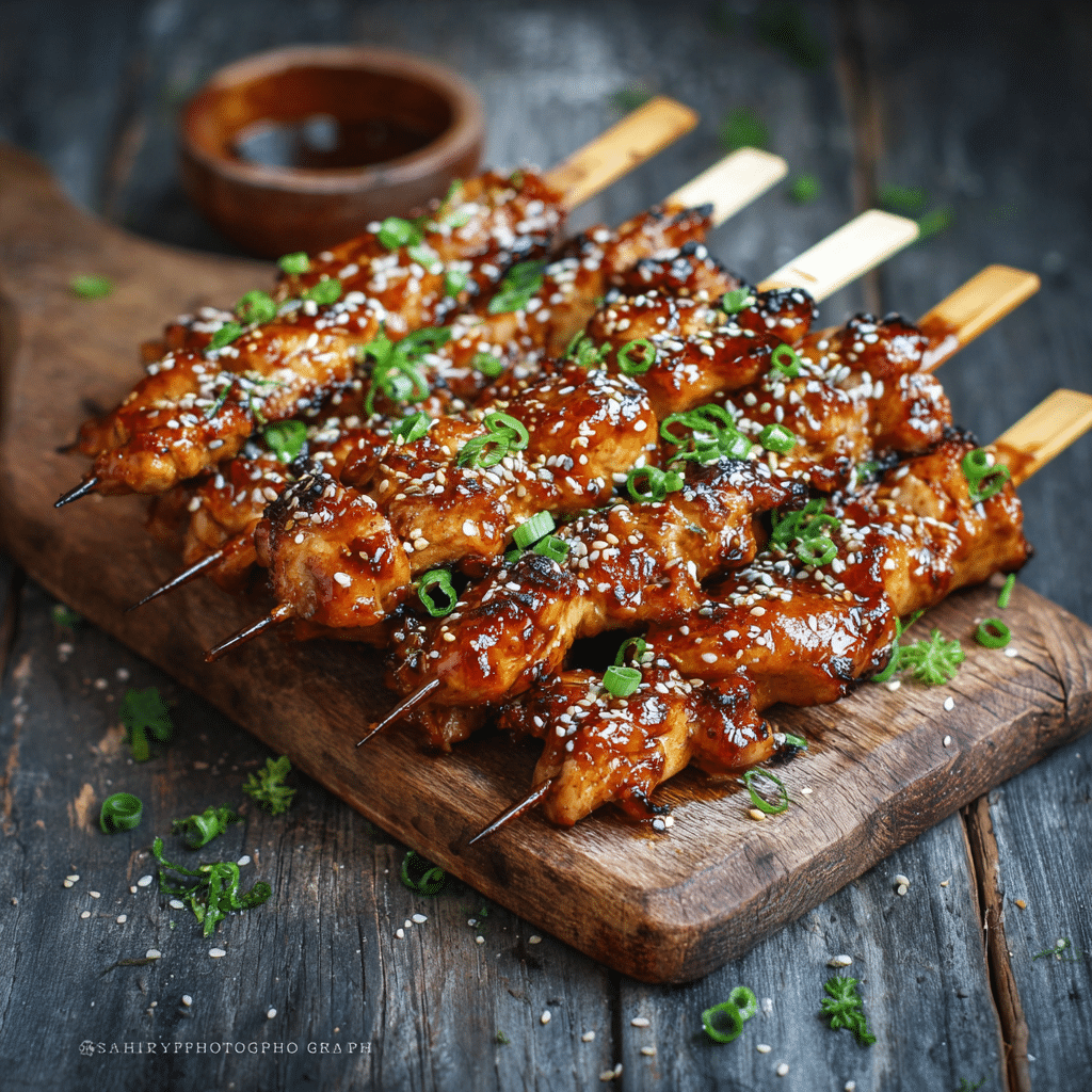 Simple Teriyaki Chicken Skewers Recipe - Recipe Image