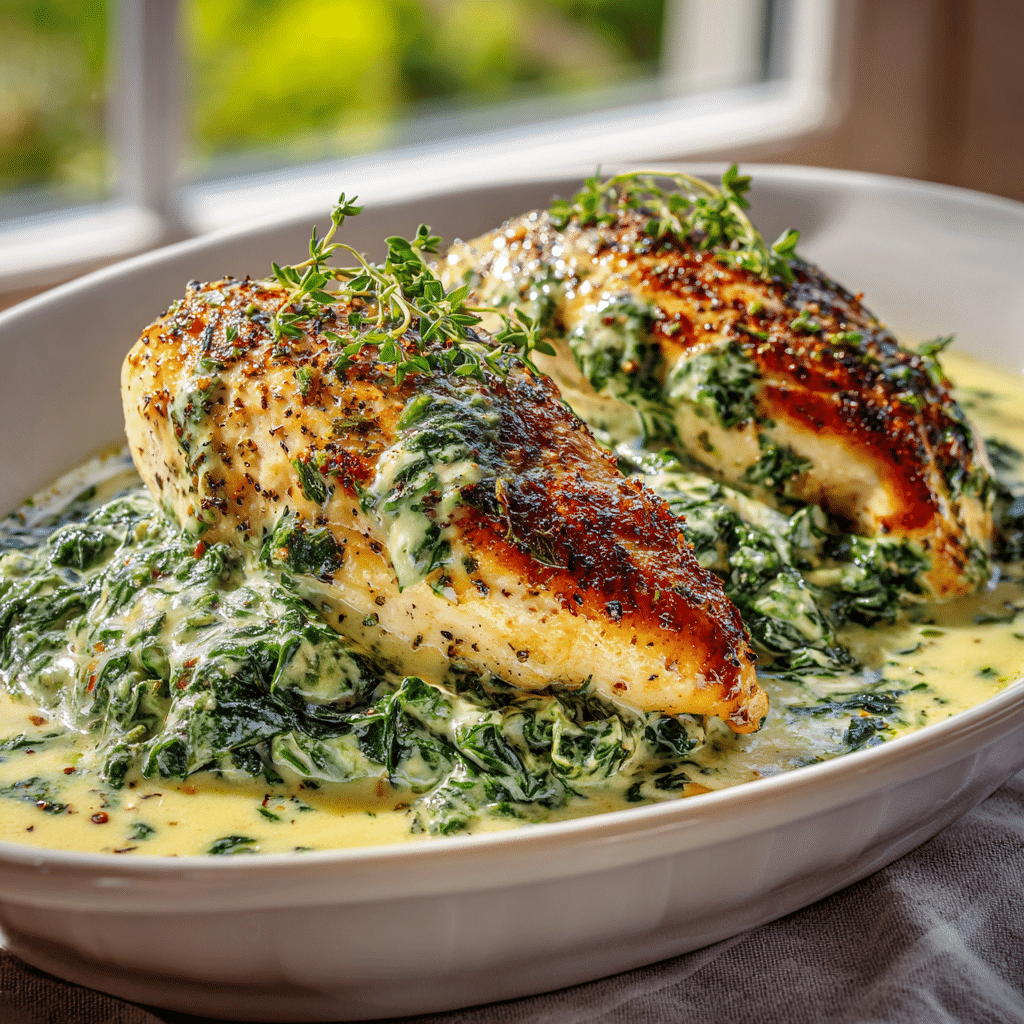 Creamy Spinach Chicken Recipe - Recipe Image