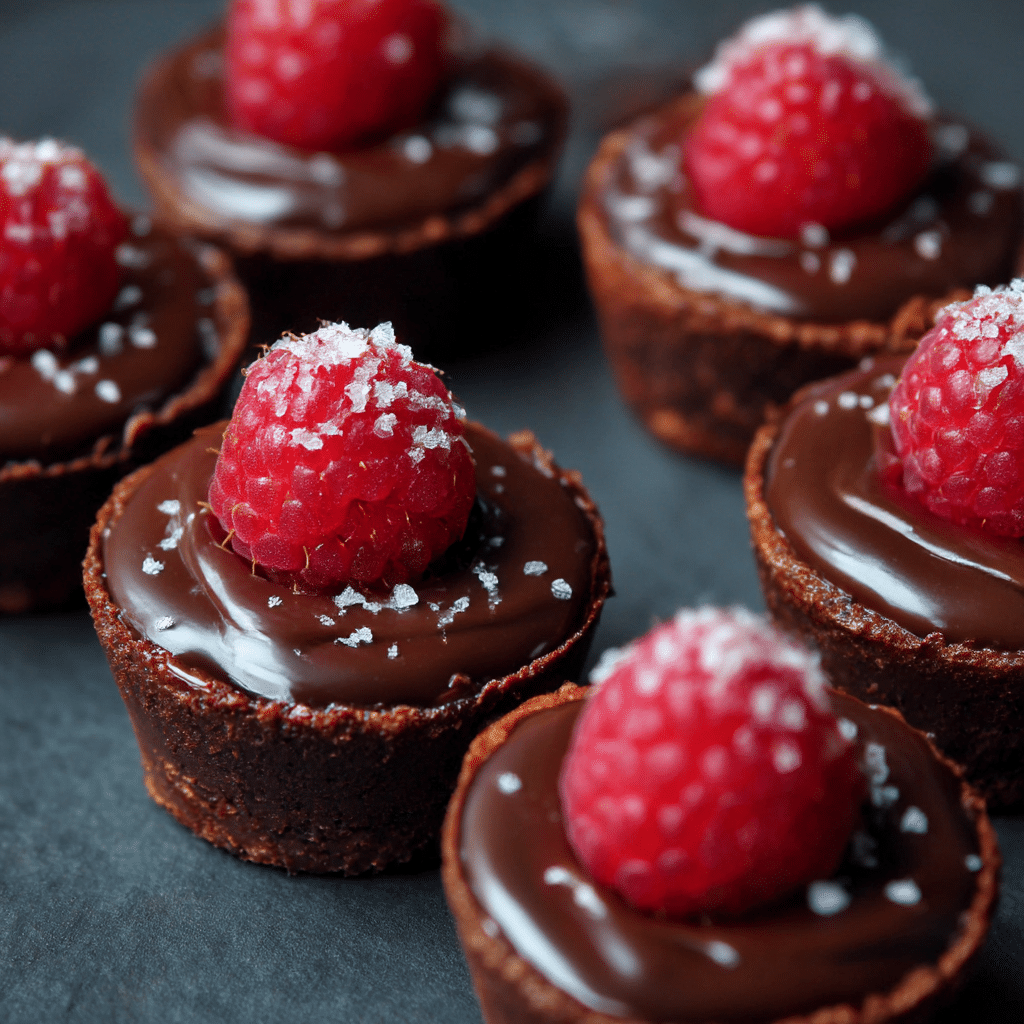 Chocolate Raspberry Ganache Mini Cups Recipe - Recipe Image