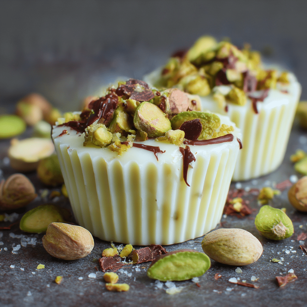 Pistachio White Chocolate Mini Cups Recipe - Recipe Image