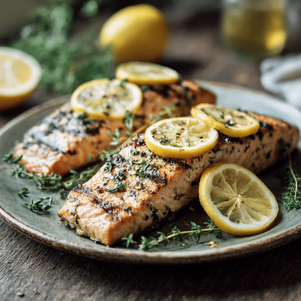 Lemon Herb Grilled Salmon Recipe - Recipe Image