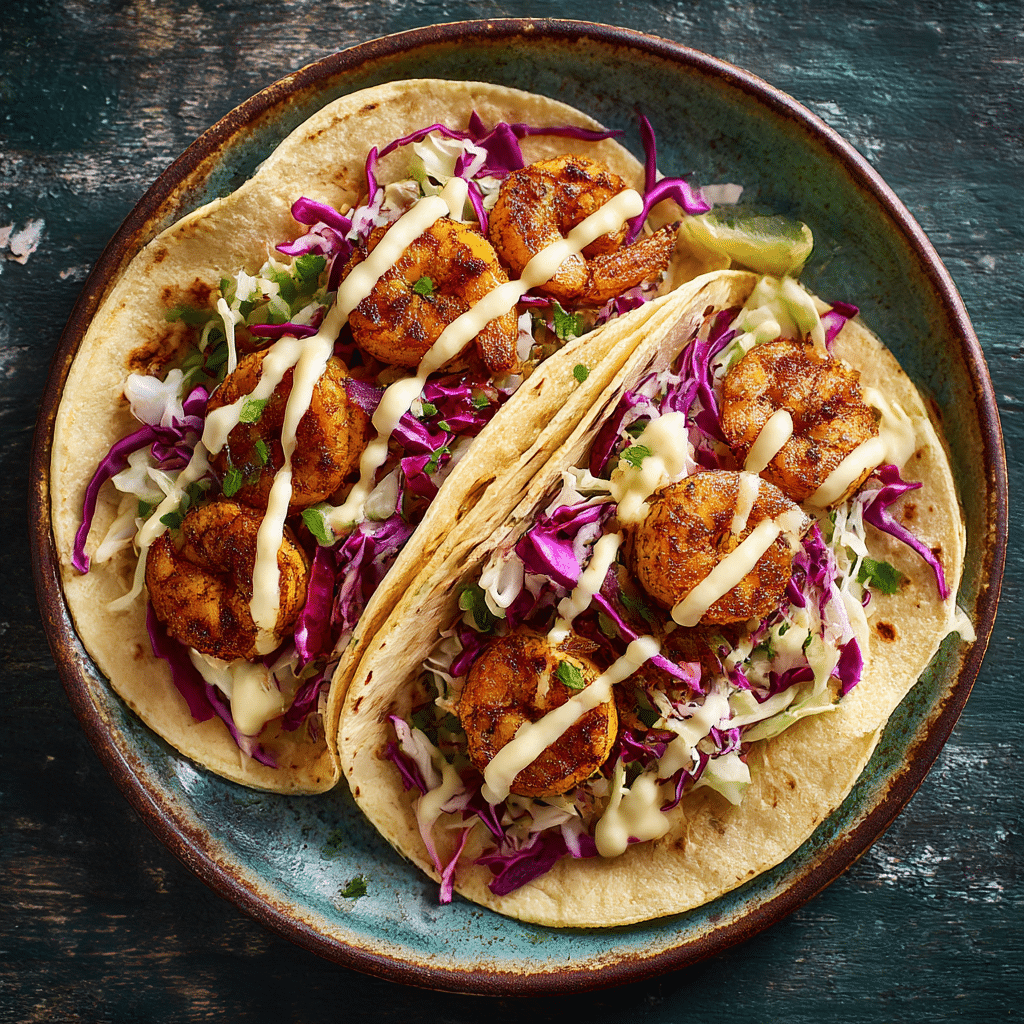 Spicy Cajun Shrimp Tacos Recipe - Recipe Image