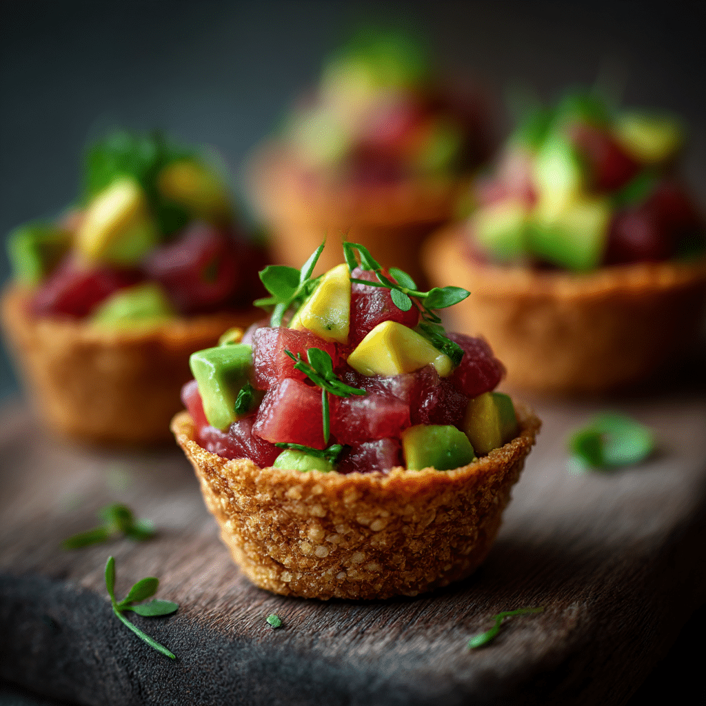 Mini Tuna Tartare Cups Recipe - Recipe Image