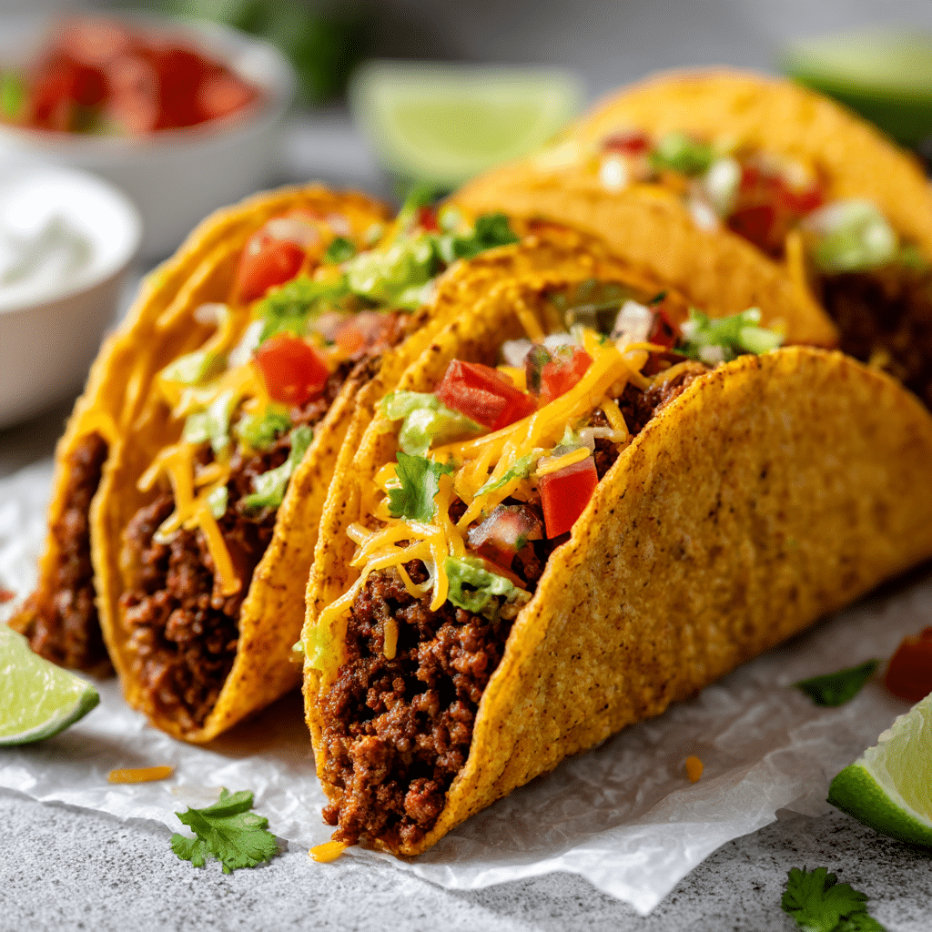 Crispy Ground Beef Tacos Recipe - Recipe Image