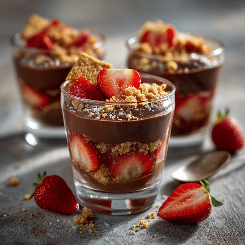 Chocolate Strawberry Crunch Cups Recipe - Recipe Image