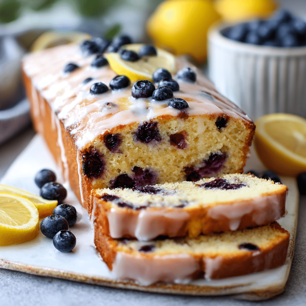 Lemon Blueberry Yogurt Loaf Recipe - Recipe Image