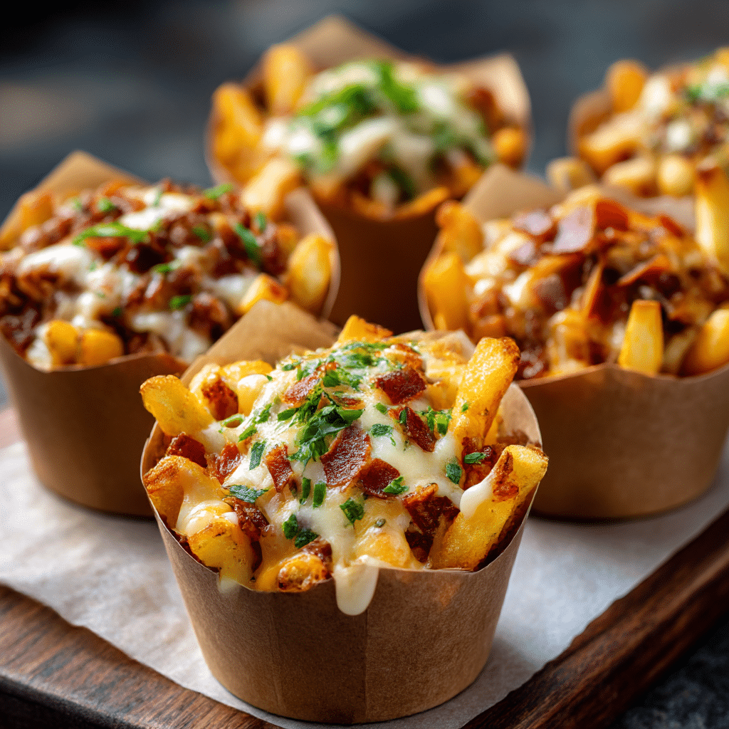 Cheesy Loaded Fries Cups Recipe - Recipe Image