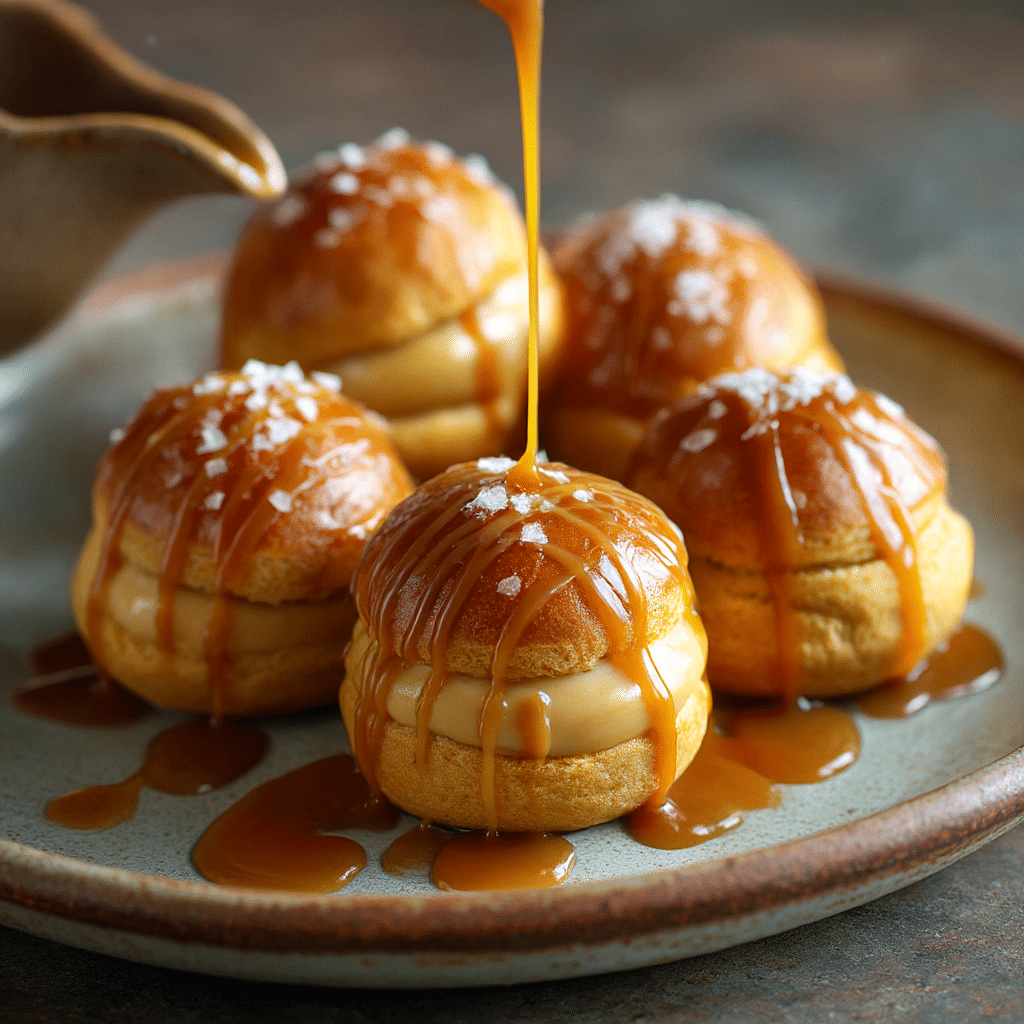 Salted Caramel Profiteroles Recipe - Recipe Image