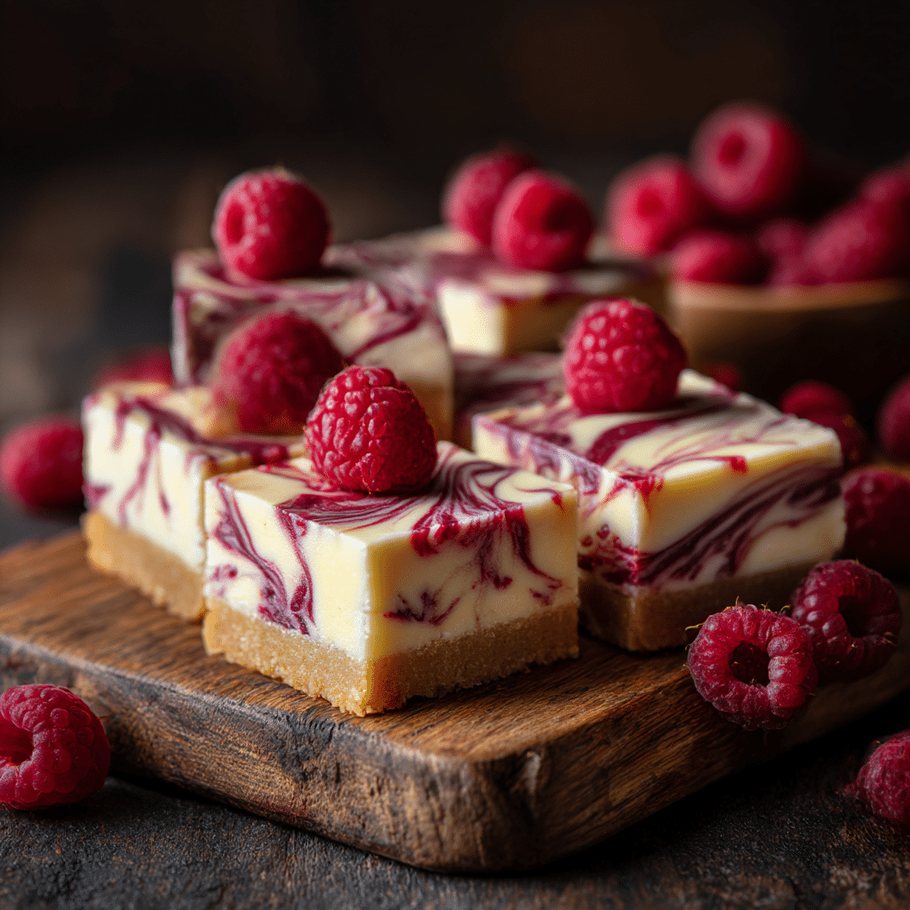 White Chocolate Raspberry Cheesecake Bars Recipe - Recipe Image