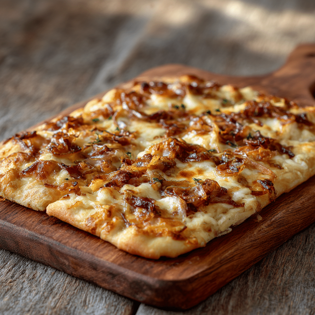 Caramelized Onion and Cheese Flatbread Recipe - Recipe Image