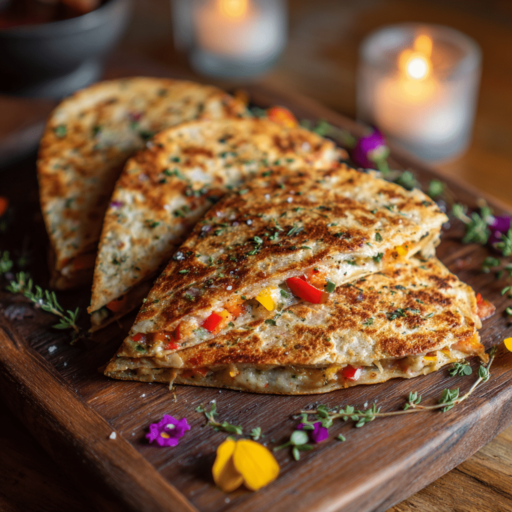 Heart-Shaped Veggie Quesadillas Recipe - Recipe Image