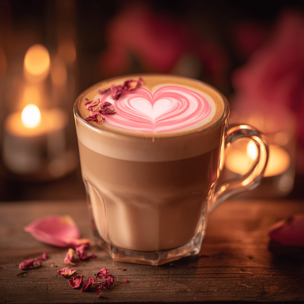 Strawberry Rose Latte: Warm Romantic Embrace Recipe